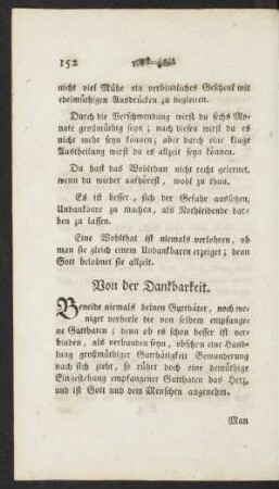 Von der Dankbarkeit