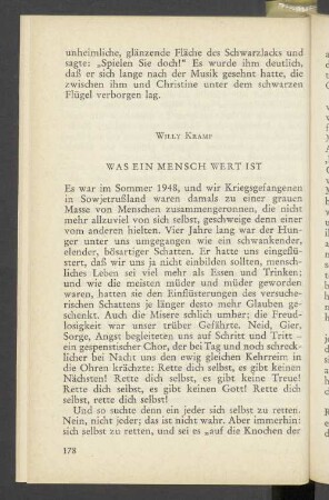 Was Ein Mensch Wert Ist
