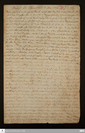 Auszug eines Briefs von [Curt Friedrich v. Wreech ?].