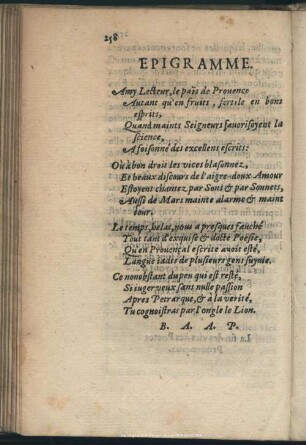 Epigramme