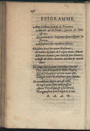 Epigramme