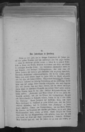 II. Das Judenthum in Hamburg.