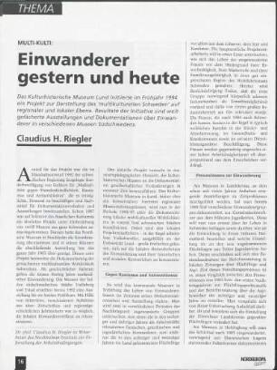 Multi-Kulti: Einwanderer gestern und heute