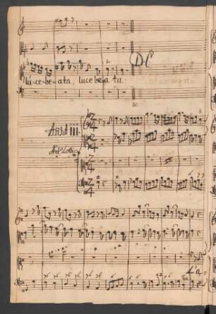 Ascanio. Auszüge; S, strings, b