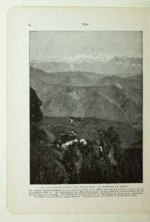 Ketten-(Falten-)Bau des Himalaja, von Dardschiling aus gesehen