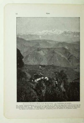 Ketten-(Falten-)Bau des Himalaja, von Dardschiling aus gesehen