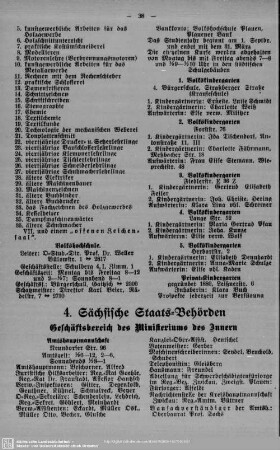 4. Sächsische Staats-Behörden