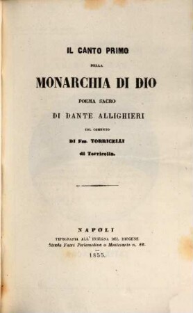 Studi sul poema sacro di Dante Allighieri, Apendice