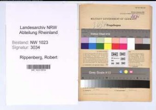 Entnazifizierung Robert Rippenberg , geb. 31.05.1894 (Kaufmann)