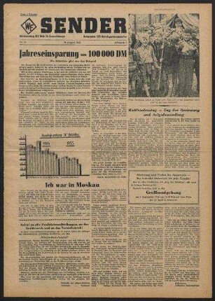 Betriebszeitung 'WF-Sender', Nr.33/1955 (31. August 1955)