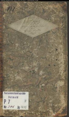 Zivilstandsregister der Munizipalität Marl (Heiraten 1810). (Gemeinde: Marl, Kreis Recklinghausen)