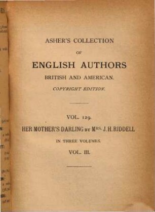 Her mother's darling : a novel ; in three volumes, 3