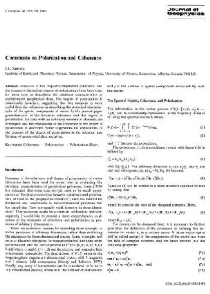Comments on polarization and coherence
