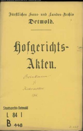 Brinkmann, Johann Friedrich, Schiffer in Erder gegen KicKsmöller in Wüsten
