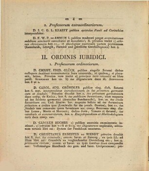 Catalogus institutionum in Academia Regia Bavarica Friderico-Alexandrina per semestre publice privatimque habendarum. 1826, 1826. Sem. aest.