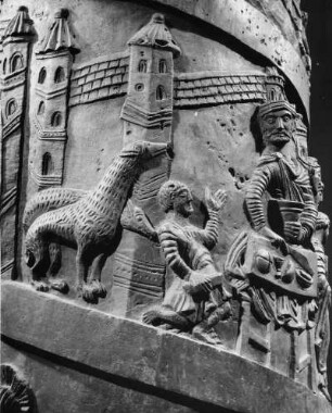 Lazarus, Bernwardsäule, Dom zu Hildesheim