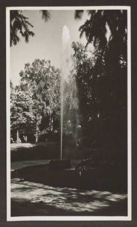 Springbrunnen im Palaisgarten. Detmold. Neustadt. Papierabzug