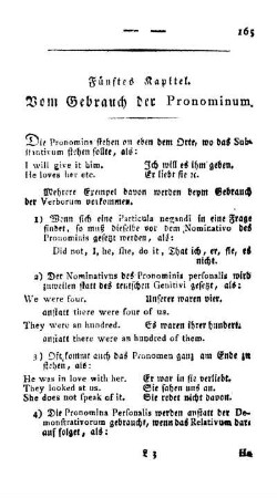 Fünftes Kapitel. Vom Gebrauch der Pronominum.