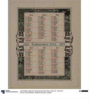 Kalender der Reichsdruckerei Berlin