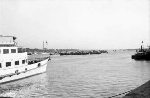 Giurgiu: Blick über die Donau nach Russe, vom Kai in Giurgiu