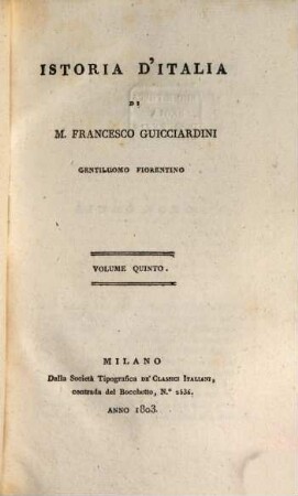 Istoria d'Italia, 5