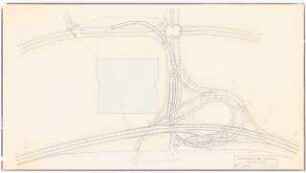 Stadtautobahn Köln Schinkelwettbewerb 1969: Lageplan 1:1000