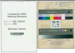 Entnazifizierung Heinrich Stuempel , geb. 06.03.1898 (Handlungsbevollmaechtigter)