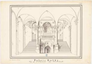 Palazzo Balbi, Genua: Perspektivische Ansicht des Vestibüls vom Eingang her