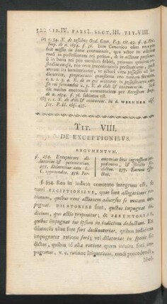 Tit. VIII. De Exceptionibus