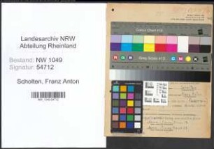 Entnazifizierung Franz Anton Scholten , geb. 08.07.1906 (Spediteur)