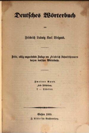 Deutsches Wörterbuch. 2,1, L - Schröter