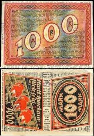 Bielefeld, Notgeld, 1000 Mark