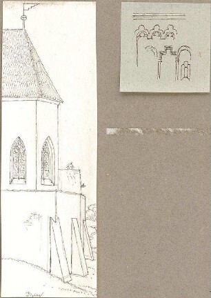 Hoffstadt, Friedrich; Kassette 1: Mappe 1. Kirchen (925-972) - in Pinzing (Perspektive, Detail)