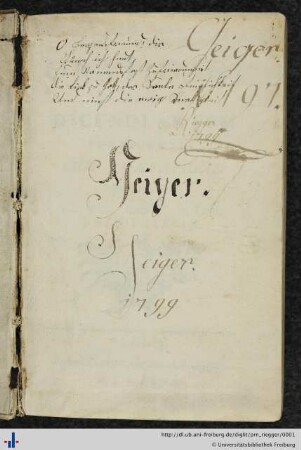 [Provenienz]: Riegger, ...