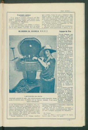 No mundo da ciência : Lampada de radio