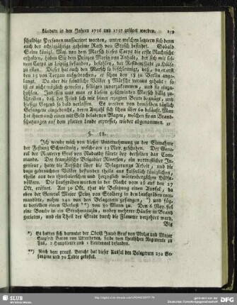 §. 52. [Nachricht von der Belagerung und Einnahme der Festung Schweidnitz]