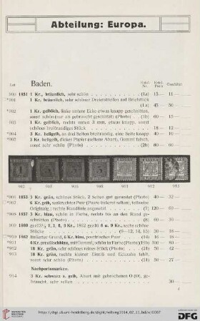 Baden (Nr. 900-914)
