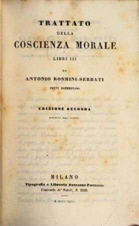 Trattato della coscienza