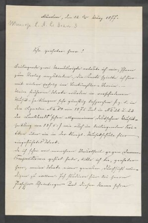 Brief an Musikverlag Ed. Bote und G. Bock : 12.03.1877