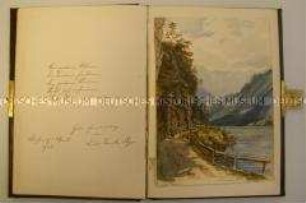 Poesiealbum von Elsbeth Degen mit Metallschließe; 1880-1907