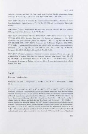 Aa 50. Petrus Lombardus