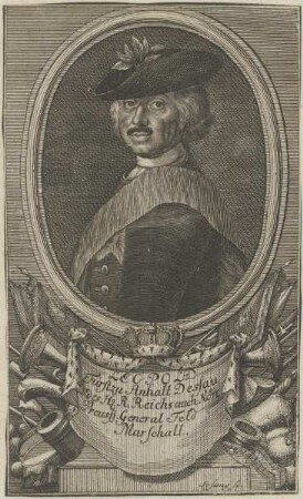 Bildnis von Leopold, Fürst zu Anhalt Dessau