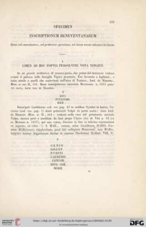 Specimen Inscriptionum Beneventanarum