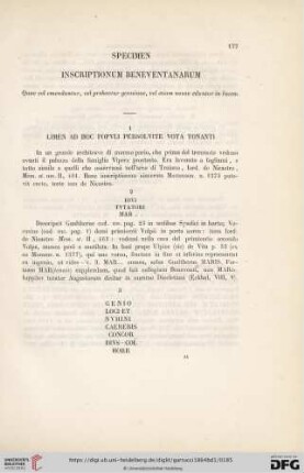 Specimen Inscriptionum Beneventanarum