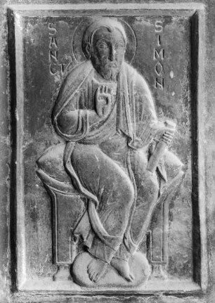 Bronzetür mit Heiligen und der Passion Christi: Der heilige Simon