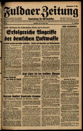Ausgabe vom Mittwoch, den 10. Juli 1940.