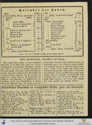 Ueber Fruchtbarkeit, Krankheit und Krieg.