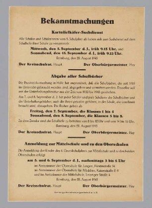"Bekanntmachungen"