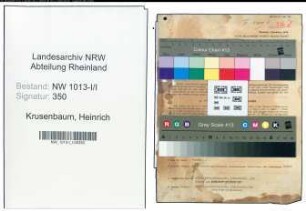 Entnazifizierung Heinrich Krusenbaum , geb. 11.11.1909 (Bauunternehmer)