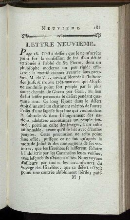 Lettre Neuvieme